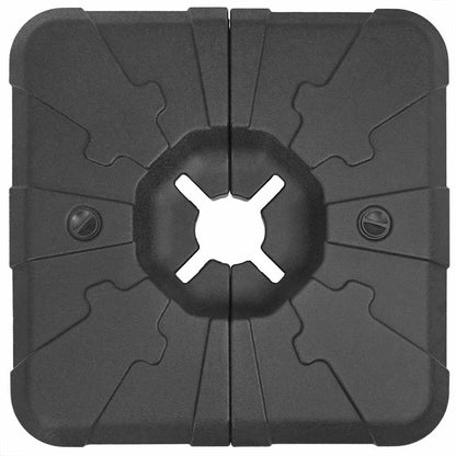 Set Base Ombrello 2 pcs Nero 88.5 x 88.5 x 12 cm Plastica