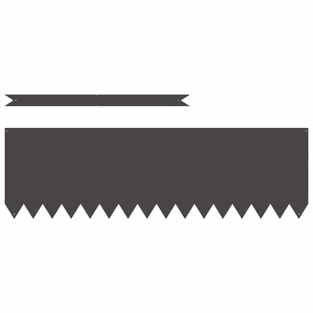 Bordure per prato 30 pcs Nero 100 x 0.5 x 30 cm Acciaio