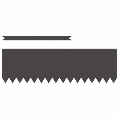 Bordure per prato 30 pcs Nero 100 x 0.5 x 30 cm Acciaio