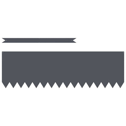 Bordura per Prato 30 pcs Antracite 100 x 0.05 x 20 cm