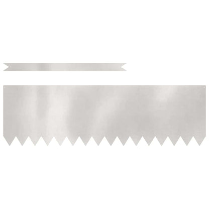 Bordure per prato 30 pcs Argento 100 x 0.5 x 30 cm