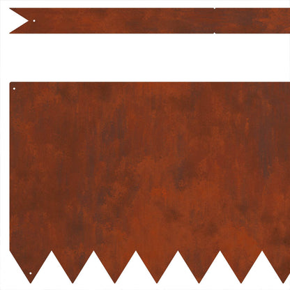 Bordura per Prato 30 pcs Ruggine 100 x 0,05 x 30 cm