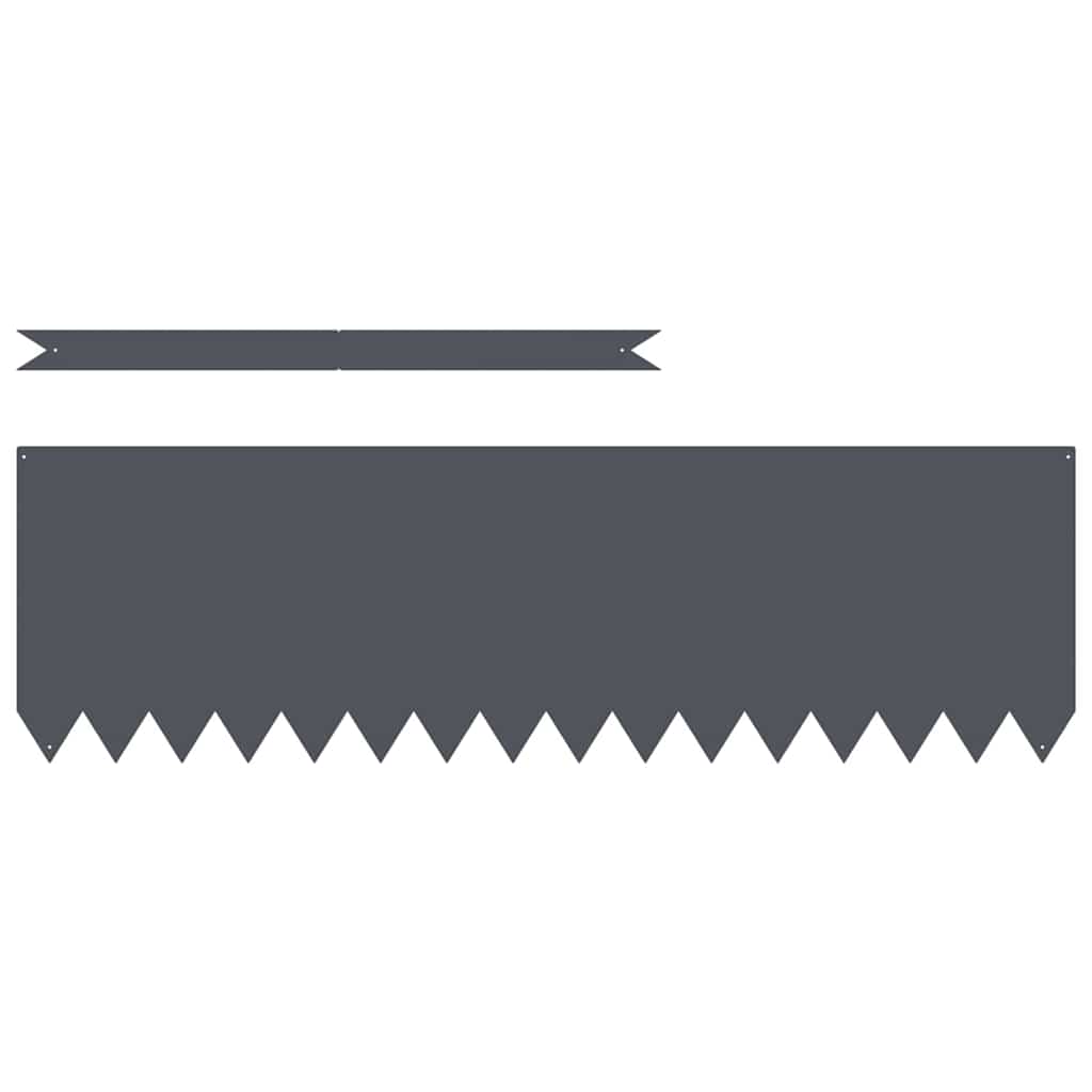 Bordura per Prato 50 pcs Antracite 100 x 0.05 x 20 cm