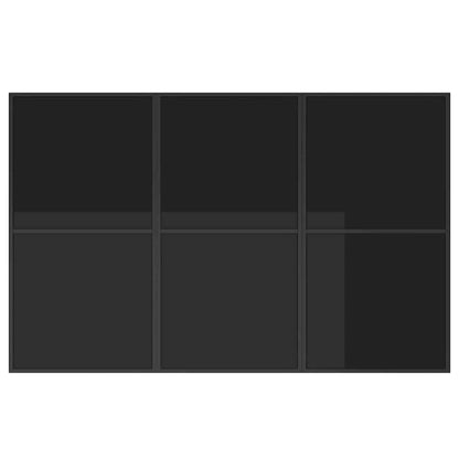 Set da Pranzo per Giardino 7 pcs Nero Acciaio | homemem39