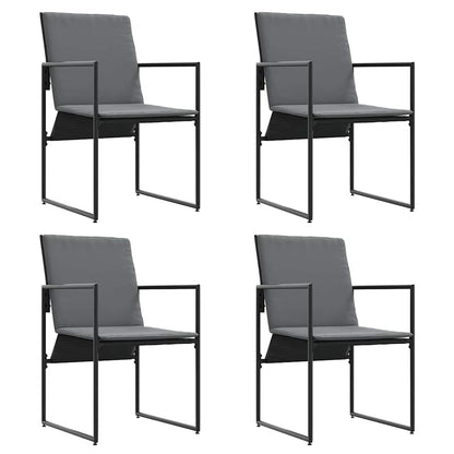Set da Pranzo per Giardino 9 pcs Nero Acciaio | homemem39