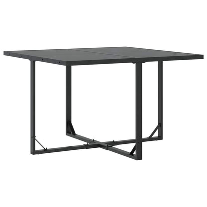 Set da Pranzo per Giardino 9 pcs Nero Acciaio | homemem39