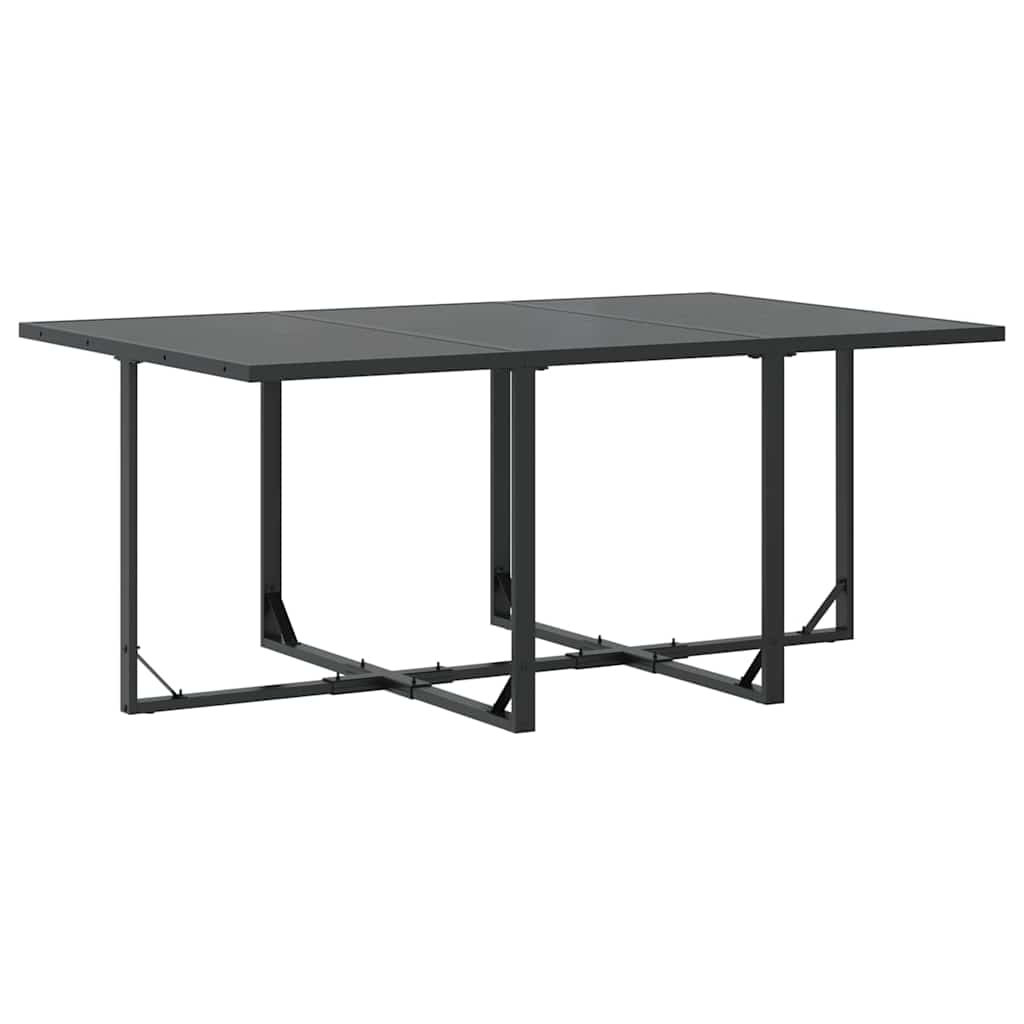Set da Pranzo per Giardino 11 pcs Nero Acciaio | homemem39