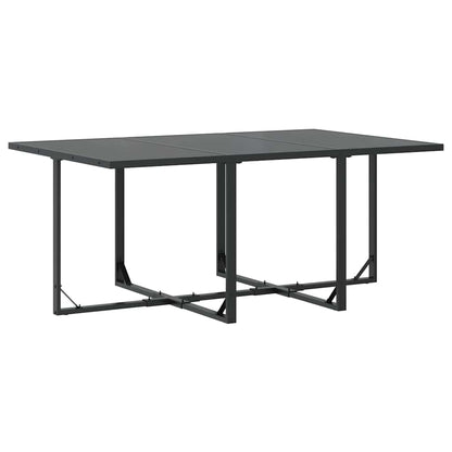 Set da Pranzo per Giardino 11 pcs Nero Acciaio | homemem39