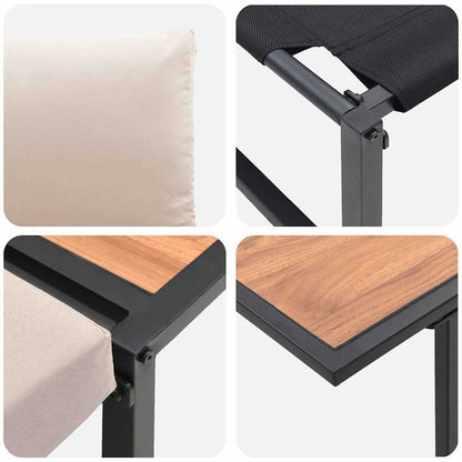 Set da Pranzo per Giardino 3 pcs Talpa Acciaio