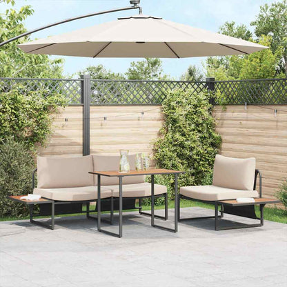 Set da Pranzo per Giardino 3 pcs Talpa Acciaio