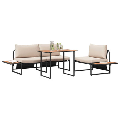 Set da Pranzo per Giardino 3 pcs Talpa Acciaio