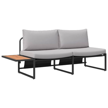 Set da Pranzo per Giardino 3 pcs Grigio chiaro Acciaio | homemem39