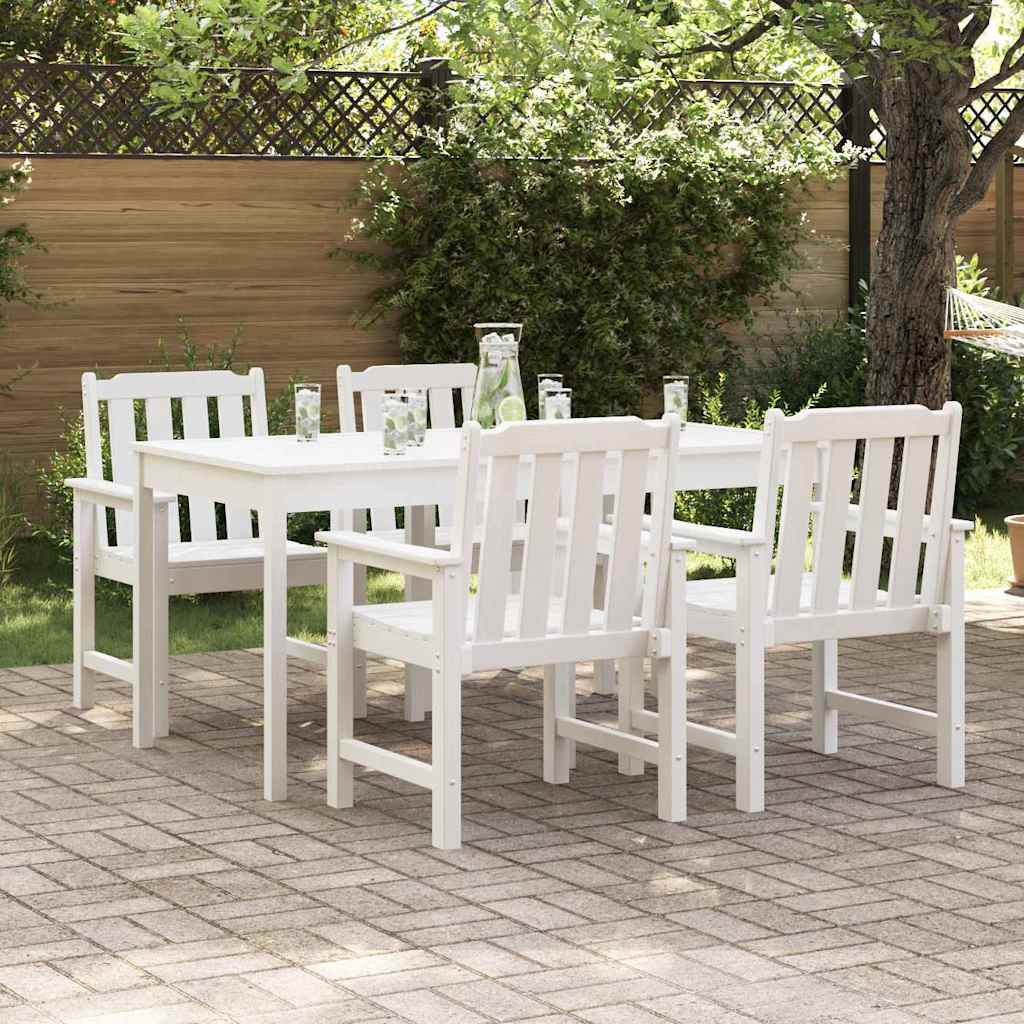 Sedia da pranzo da giardino 4 pcs Bianco 65.5 x 55.5 x 88cm