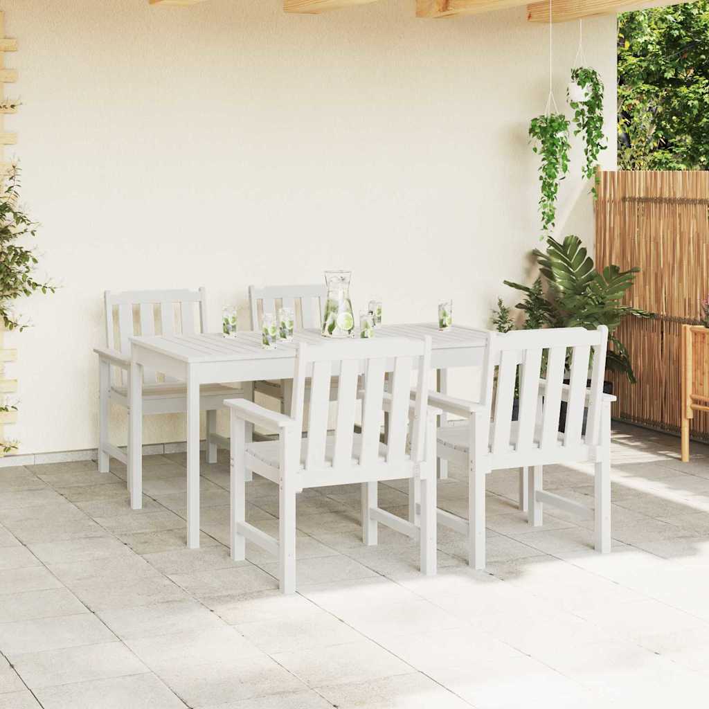 Sedia da pranzo da giardino 4 pcs Bianco 65.5 x 55.5 x 88cm