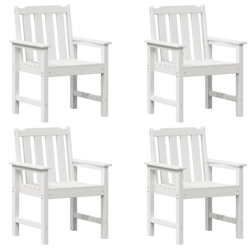 Sedia da pranzo da giardino 4 pcs Bianco 65.5 x 55.5 x 88cm