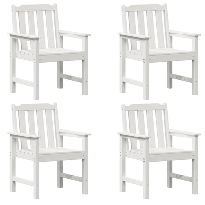 Sedia da pranzo da giardino 4 pcs Bianco 65.5 x 55.5 x 88cm
