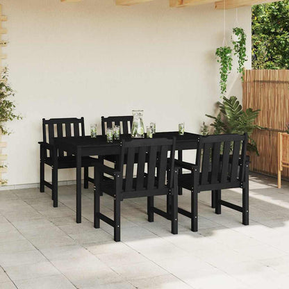 Sedia da pranzo da giardino 4 pcs Nero 65.5 x 55.5 x 88cm