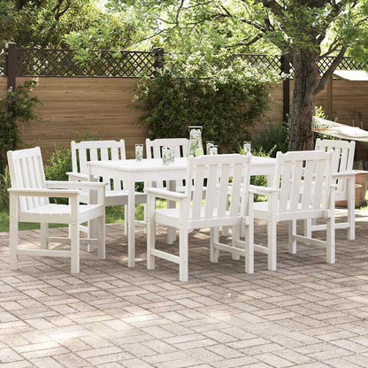 Sedia da pranzo da giardino 6 pcs Bianco 65.5 x 55.5 x 88cm