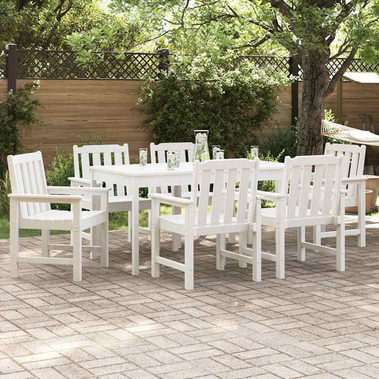 Sedia da pranzo da giardino 6 pcs Bianco 65.5 x 55.5 x 88cm