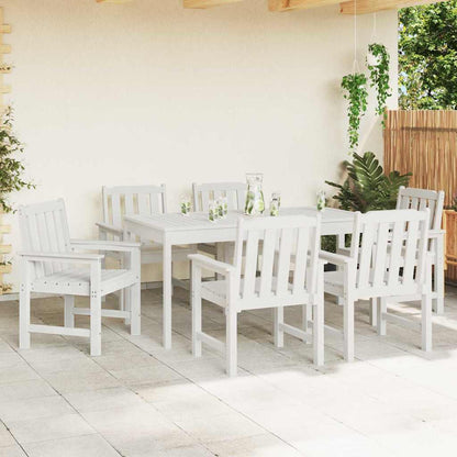 Sedia da pranzo da giardino 6 pcs Bianco 65.5 x 55.5 x 88cm