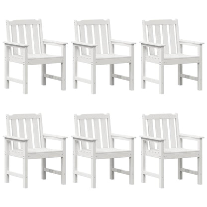 Sedia da pranzo da giardino 6 pcs Bianco 65.5 x 55.5 x 88cm