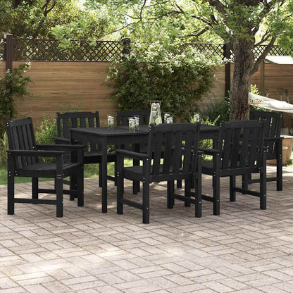 Sedia da pranzo da giardino 6 pcs Nero 65.5 x 55.5 x 88cm