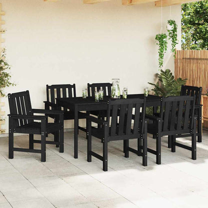 Sedia da pranzo da giardino 6 pcs Nero 65.5 x 55.5 x 88cm