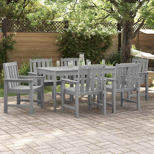 Sedia da pranzo da giardino 6 pcs Grigio chiaro