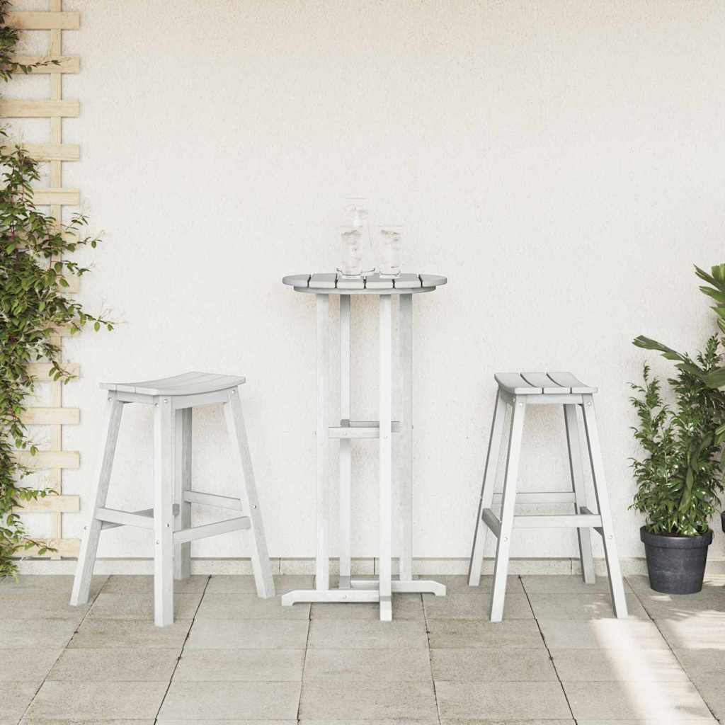 Set Bar da Giardino 3 pcs Bianco HDPE | homemem39
