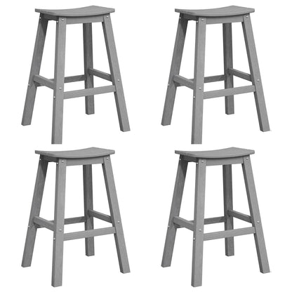 Set Bar da Giardino 4 pcs Grigio chiaro HDPE | homemem39