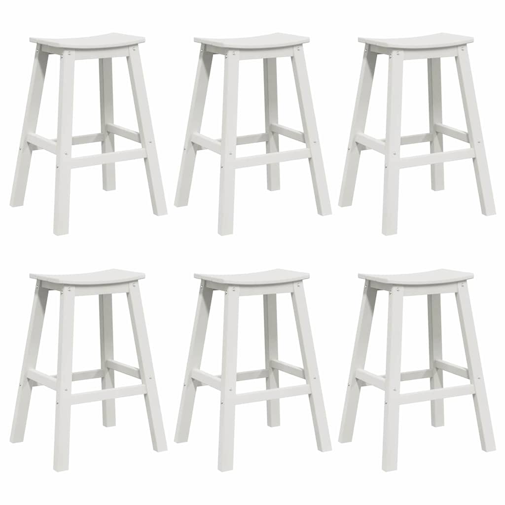 Set Bar da Giardino 6 pcs Bianco HDPE | homemem39