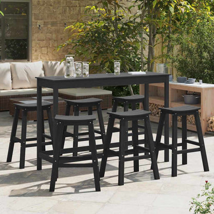 Set Bar da Giardino 6 pcs Nero HDPE | homemem39