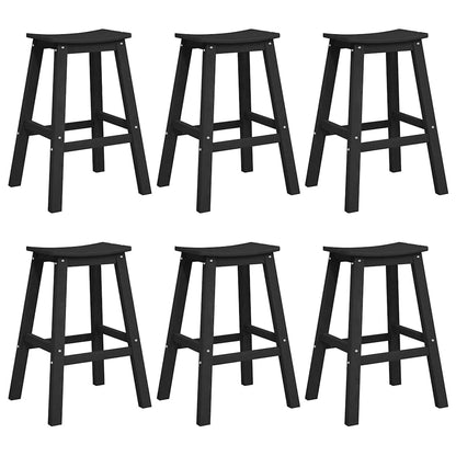 Set Bar da Giardino 6 pcs Nero HDPE | homemem39