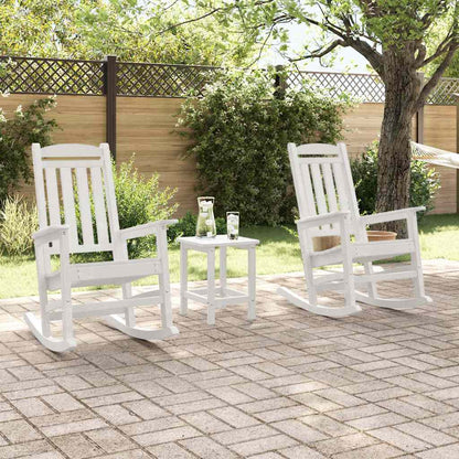 Sedia a dondolo da giardino 2 pcs Bianco 70 x 92 x 108cm