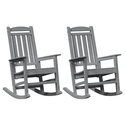 Sedia a dondolo 2 pcs Grigio chiaro 92 x 70 x 108 cm | homemem39