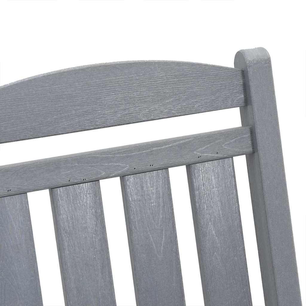 Sedia a dondolo 3 pcs Grigio chiaro Polietilene | homemem39