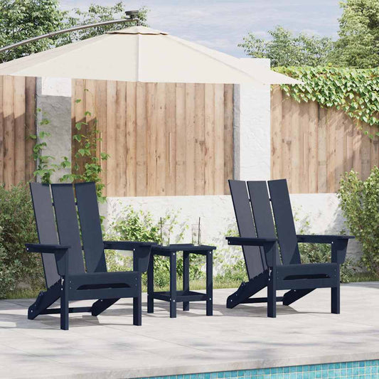 Mobili da lounge da giardino 3 pcs Navy 38 x 38 x 46cm Plastica