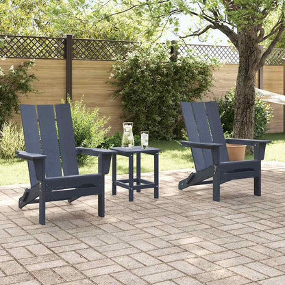 Mobili da lounge da giardino 3 pcs Navy 38 x 38 x 46cm Plastica