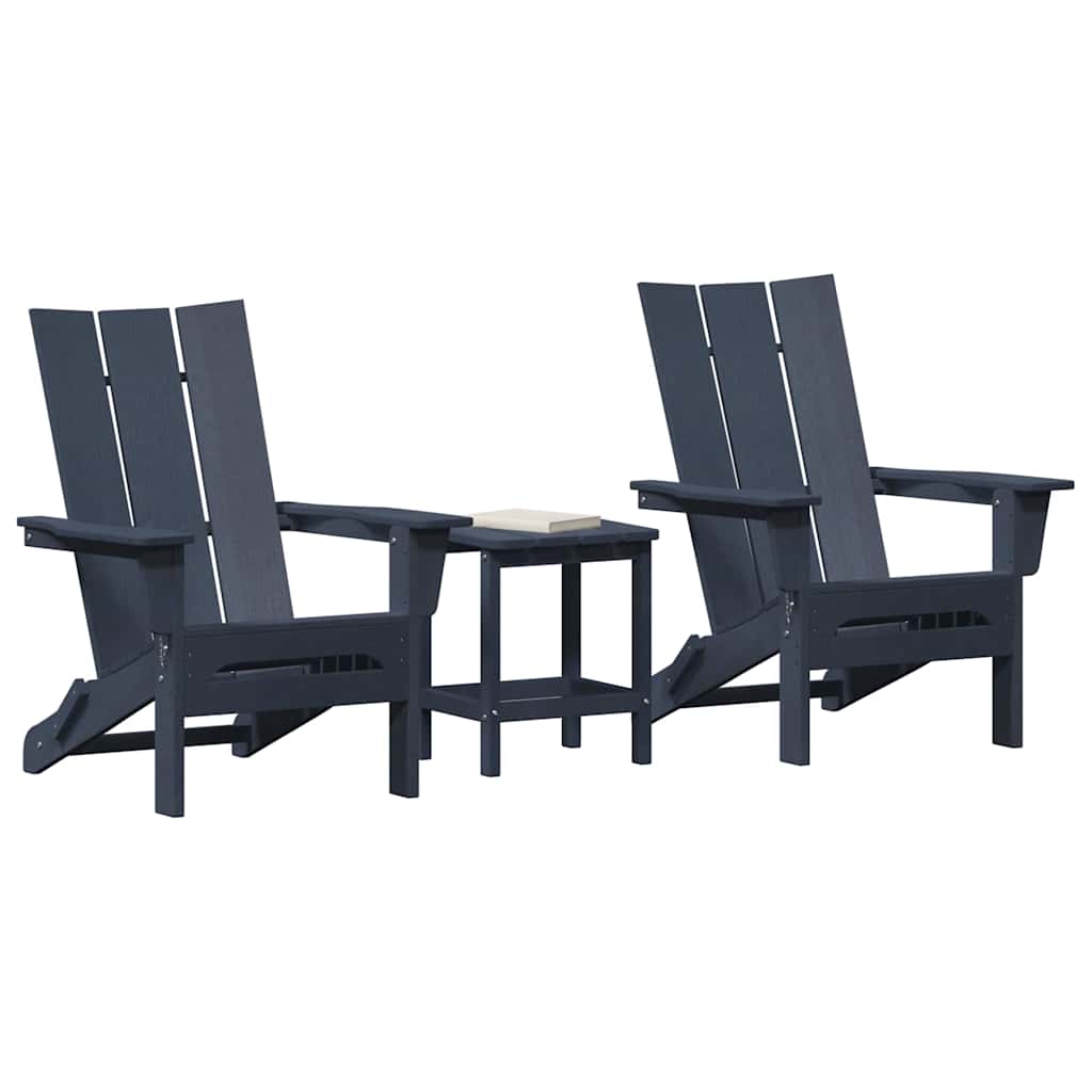Mobili da lounge da giardino 3 pcs Navy 38 x 38 x 46cm Plastica