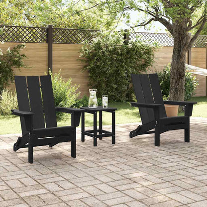 Mobili da lounge da giardino 3 pcs Nero 38 x 38 x 46cm Plastica