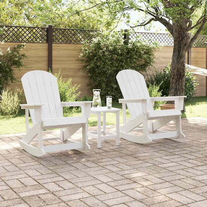 Sdraio Rocking Adirondack 2 pcs Bianco HDPE
