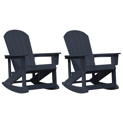Sdraio Rocking Adirondack 2 pcs Blu navy HDPE