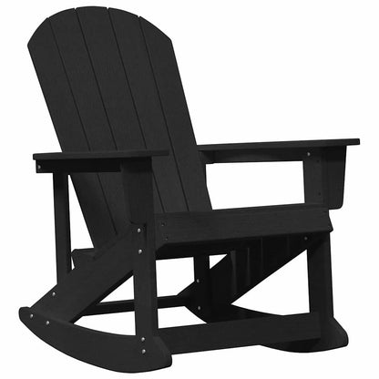 Sdraio Rocking Adirondack 2 pcs Nero HDPE