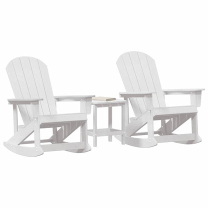 Set Lounge da Giardino 3 pcs Bianco HDPE