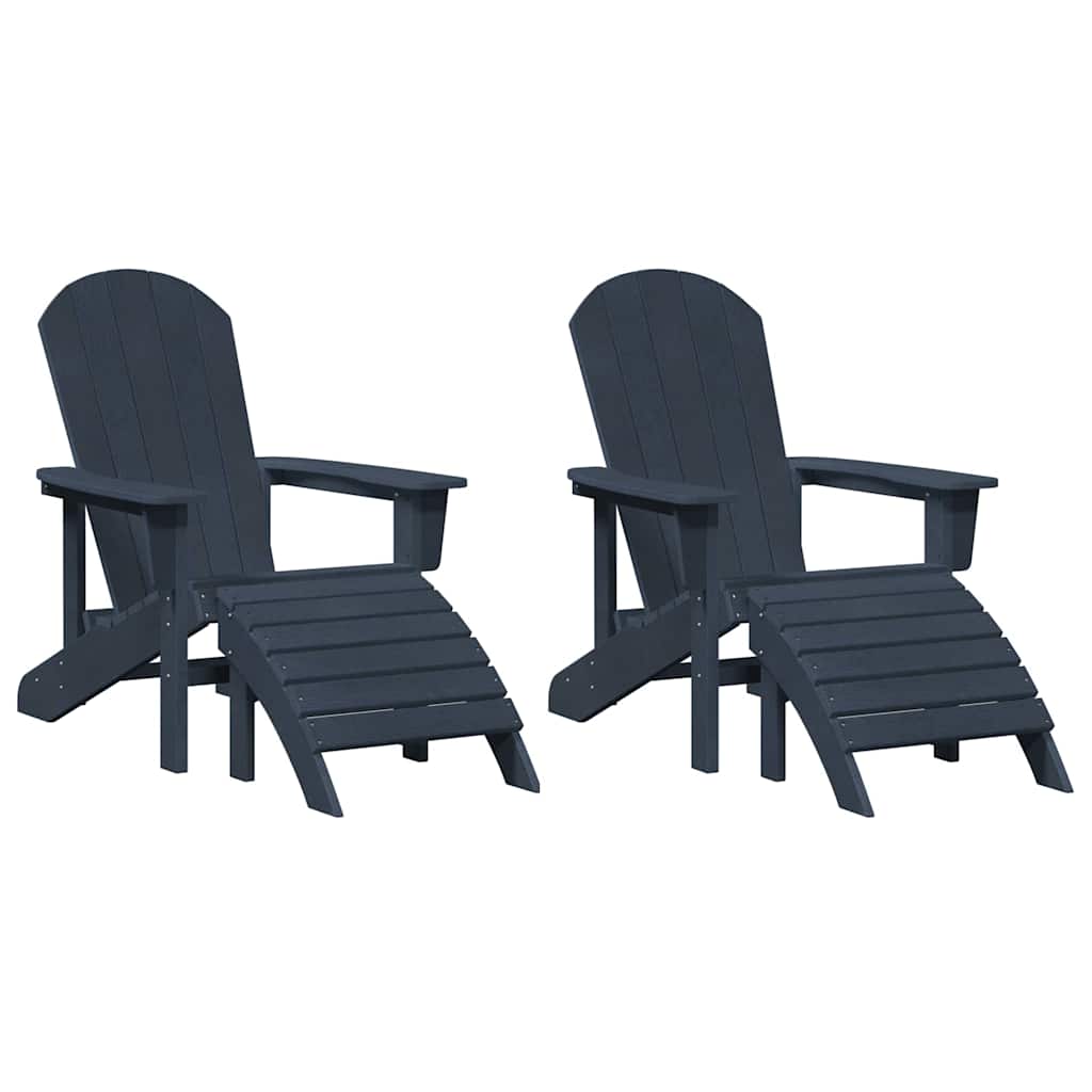 Mobili da lounge da giardino 2 pcs Navy 74 x 82 x 90cm Plastica