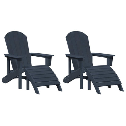 Mobili da lounge da giardino 2 pcs Navy 74 x 82 x 90cm Plastica