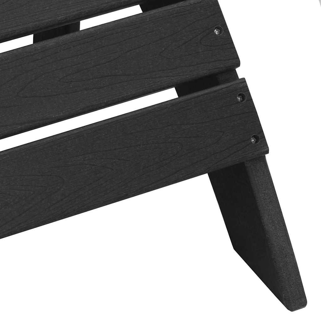 Mobili da lounge da giardino 2 pcs Nero 74 x 82 x 90cm Plastica