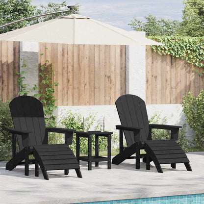 Mobili da lounge da giardino 2 pcs Nero 74 x 82 x 90cm Plastica