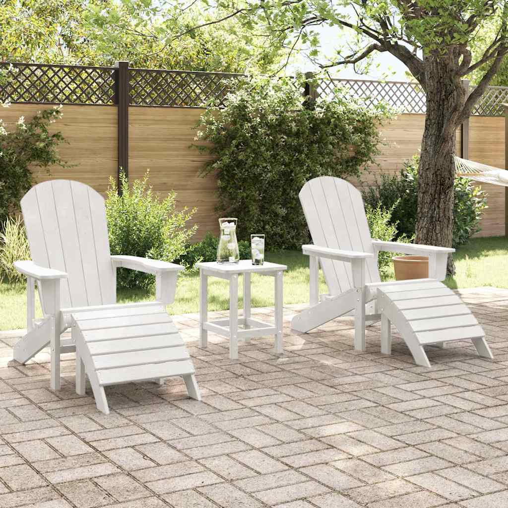 Mobili da lounge da giardino 3 pcs Bianco 38 x 38 x 46cm