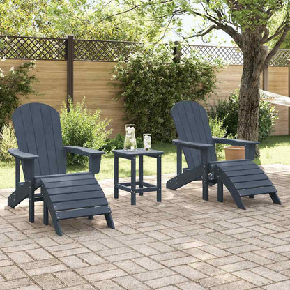 Mobili da lounge da giardino 3 pcs Navy 38 x 38 x 46cm Plastica